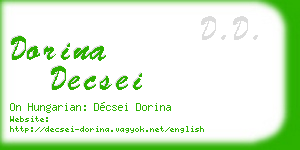 dorina decsei business card