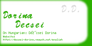dorina decsei business card
